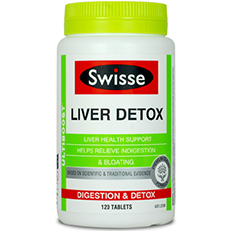 Swisse Liver Detox肝脏清毒片护肝片120粒改善脂肪肝 喝酒解酒